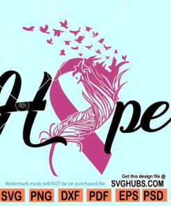 Hope cancer ribbon SVG