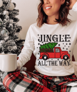 Jingle all the way Svg, Christmas sign svg, Red Christmas truck svg, Christmas svg, Red Truck svg, Vintage Christmas truck svg