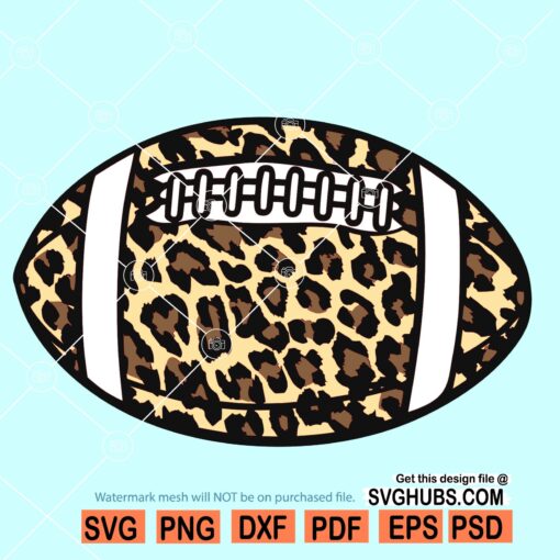 Leopard prints football SVG, Football SVG file for cricut, leopard Football SVG, leopard football sublimation