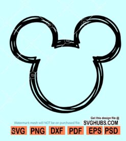 Mickey Mouse Outline svg