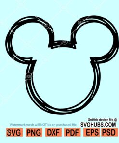 Mickey Mouse Outline svg