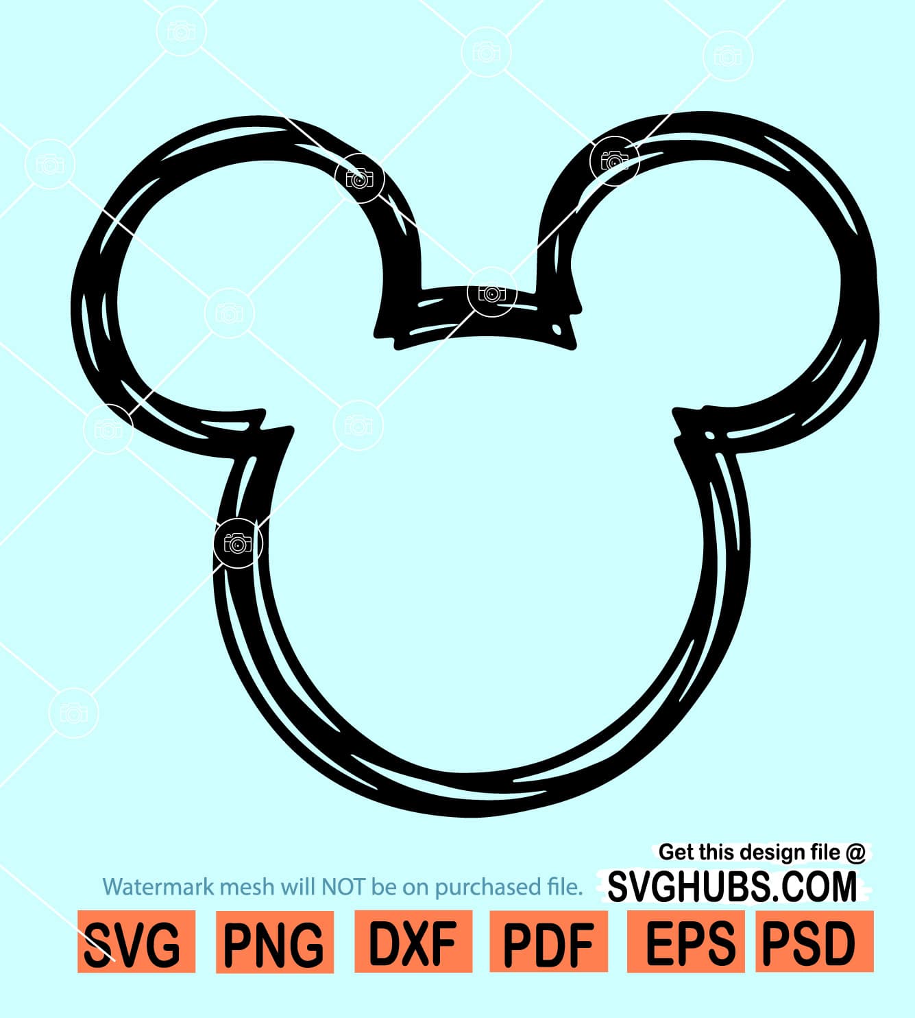 Mickey Mouse Outline Svg Mickey Mouse Svg Mickey With Ears Svg | Sexiz Pix