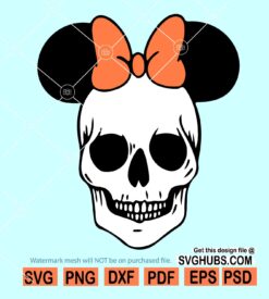 Minnie Mouse Skeleton svg