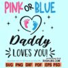 Pink or blue daddy loves you SVG