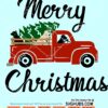 Red Christmas truck SVG