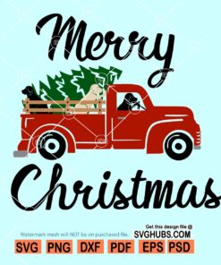Red Christmas truck SVG