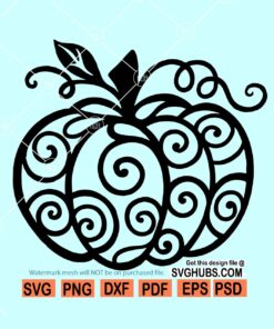Swirly Pumpkin SVG, Pumpkin SVG File, Fall Pumpkin svg, Pumpkin Outline Svg