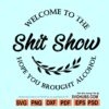 Welcome To The ShitShow Svg, Welcome Sign Svg, Door Hanger Svg, Round Wood Sign Svg, Porch Sign Svg