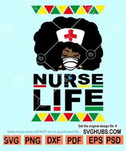 Afro nurse life SVG