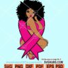 Afro woman breast cancer SVG