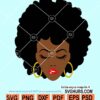 Afro woman face svg