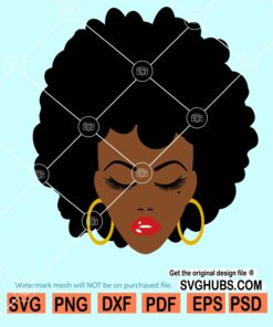 Afro woman face svg