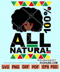 All natural afro woman svg