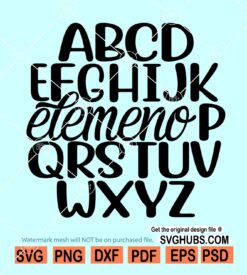 Alphabet Elemeno SVG