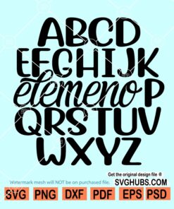 Alphabet Elemeno SVG
