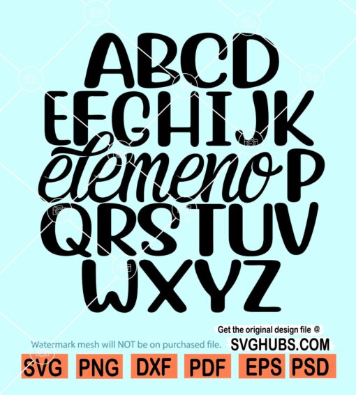 Alphabet Elemeno SVG