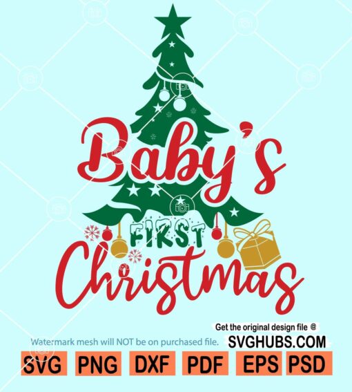 Babys 1st Christmas svg
