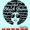 Black Queen Curly Hair SVG