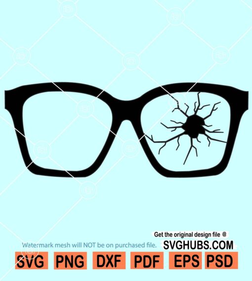 Broken sunglasses SVG