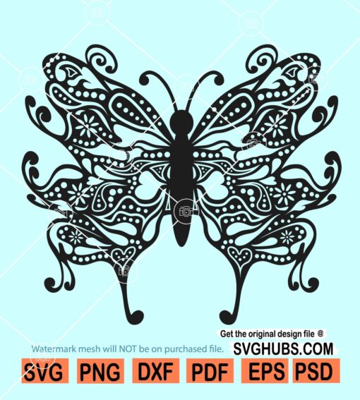 Butterfly mandala SVG