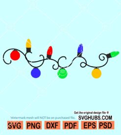 Christmas lights SVG
