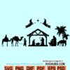 Christmas nativity scene svg