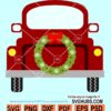 Christmas truck with flowers svg