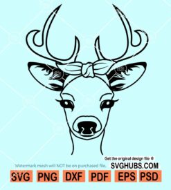 Deer with bandana svg