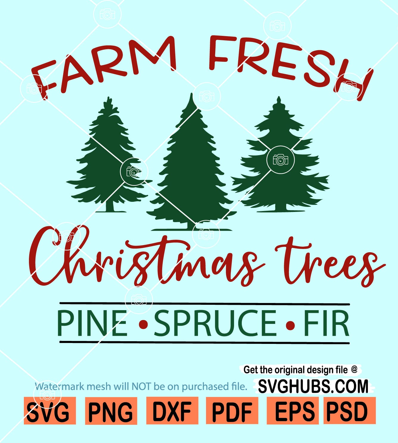 Farm Fresh Christmas Trees SVG, Christmas SVG, Farm Fresh SVG