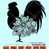 Floral Rooster SVG