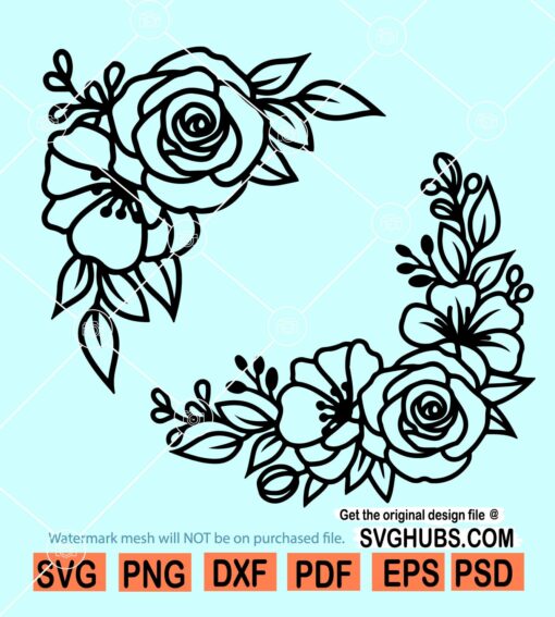 Floral border SVG