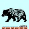Floral mama bear SVG
