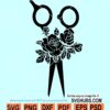 Floral scissors SVG