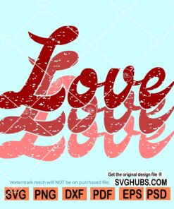 Grunge love svg