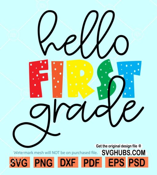 Hello 1st grade SVG