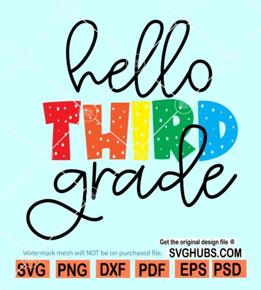 Hello 3rd grade SVG