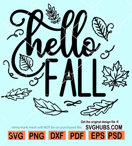 Hello fall svg