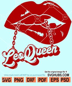 Leo queen lips svg