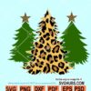 Leopard print Christmas tree svg