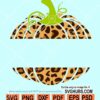 Leopard print split pumpkin svg