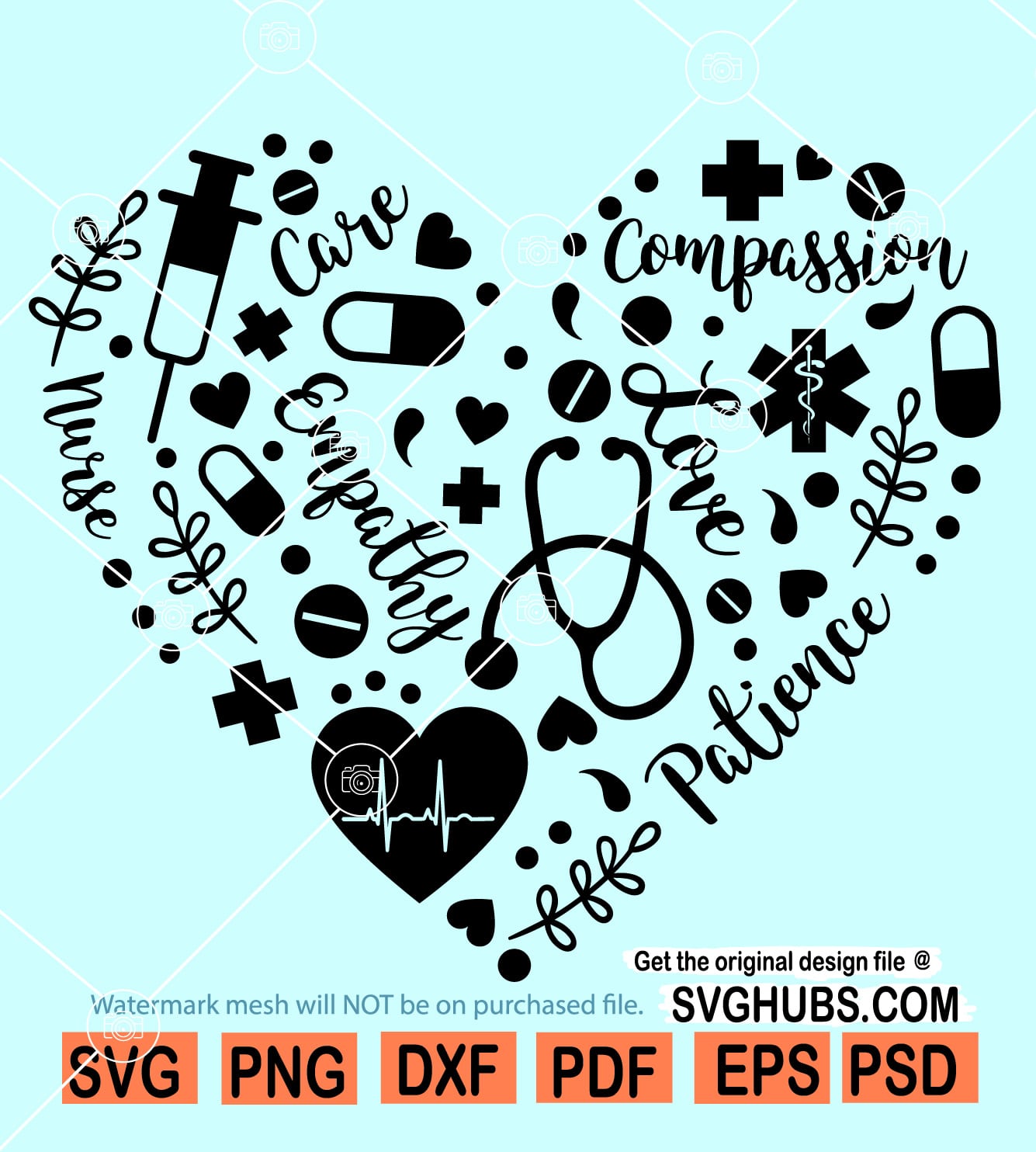 nurse cap, nursing free svg file - SVG Heart