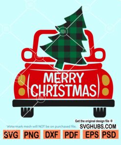 Merry Christmas truck SVG