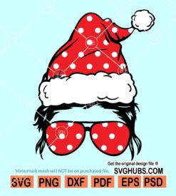 Messy Bun Christmas SVG