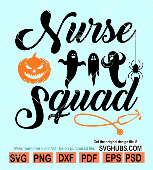 Nurse squad Halloween SVG