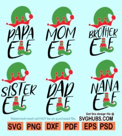 Papa Elf mama Elf SVG
