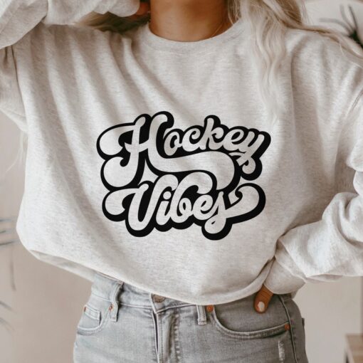 Retro Hockey Vibes svg, Hockey Vibes svg, Hockey Vibes png, Hockey mom svg, Hockey svg file - Image 2