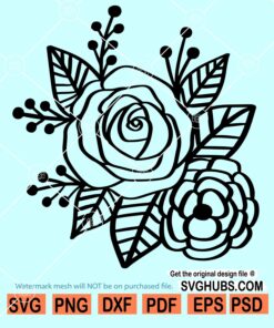 Rose flower SVG file
