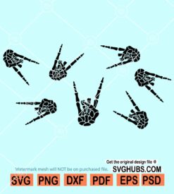 Skeleton hand wrap svg