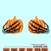 Skeleton hands pumpkin SVG