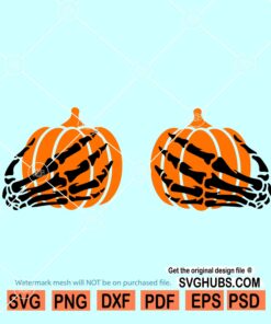 Skeleton hands pumpkin SVG